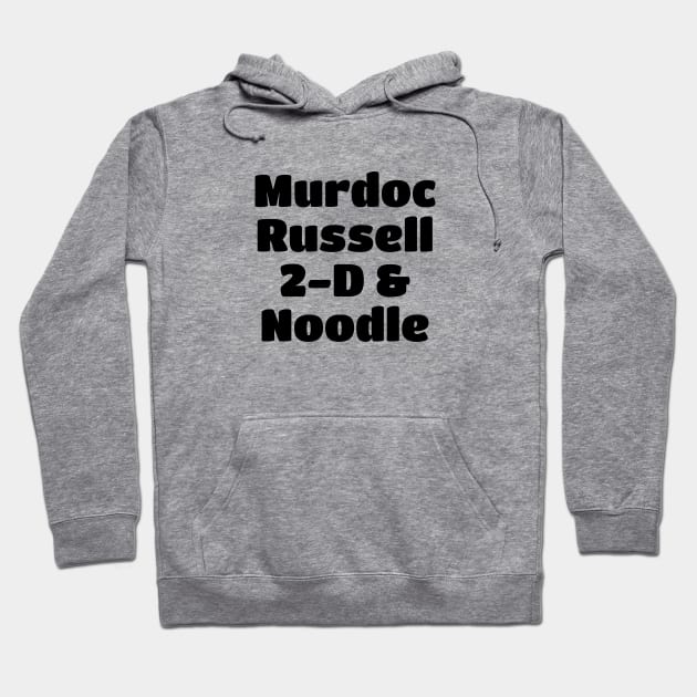 Gorillaz Member Black Type Hoodie by kindacoolbutnotreally